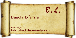 Basch Léna névjegykártya